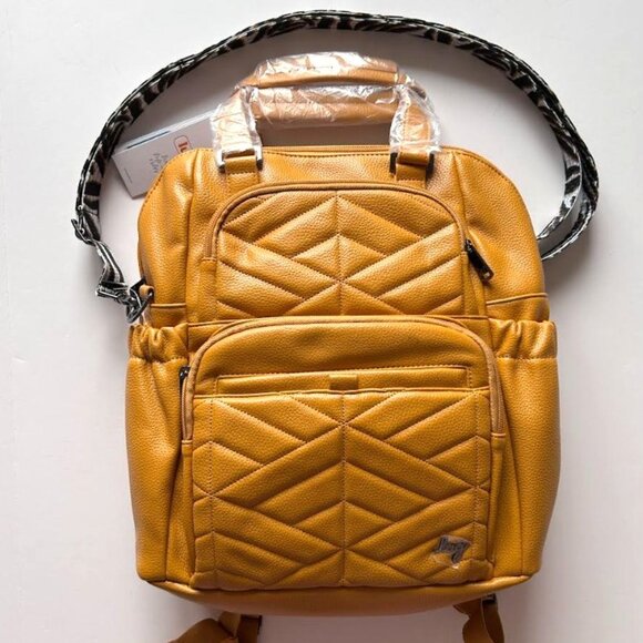 Lug Canter VL Convertible Tote Crossbody/Backpack Amber Yellow Zebra Print Strap main image 5